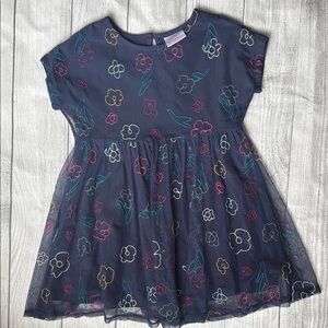 Floral Embroidered Kids Dress